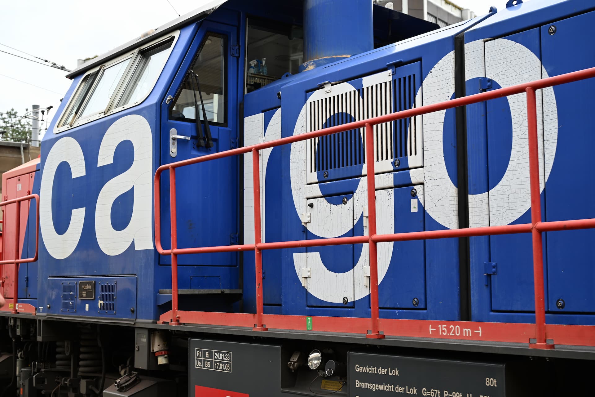 'Cargo' in large block letters on an SBB Cargo train. Photo by myself, all rights reserved.